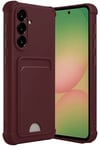 Samsung Galaxy A17 5G Kelvin Kartvizitli Silikon - Bordo