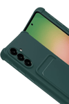Samsung Galaxy A17 5G Kelvin Kartvizitli Silikon - Koyu Yeşil