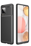 Samsung Galaxy A22 Kılıf Auto Focus Karbon Kapak - Siyah