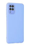 Samsung Galaxy A22 Kılıf Lansman Glass Kapak - Mavi
