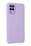 Samsung Galaxy A22 Kılıf Lansman Glass Kapak - Lila