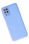 Samsung Galaxy A22 Kılıf Lansman Glass Kapak - Mavi