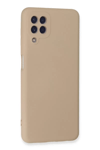 Samsung Galaxy A22 Kılıf Nano içi Kadife Silikon - Pudra