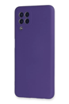 Samsung Galaxy A22 Kılıf Nano içi Kadife Silikon - Mor
