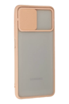 Samsung Galaxy A22 Kılıf Palm Buzlu Kamera Sürgülü Silikon - Pembe