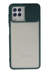 Samsung Galaxy A22 Kılıf Palm Buzlu Kamera Sürgülü Silikon - Yeşil