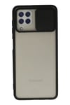 Samsung Galaxy A22 Kılıf Palm Buzlu Kamera Sürgülü Silikon - Siyah