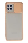 Samsung Galaxy A22 Kılıf Palm Buzlu Kamera Sürgülü Silikon - Pembe