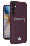Samsung Galaxy A26 Kılıf Kelvin Kartvizitli Silikon - Derin Mor