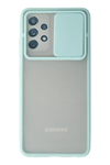 Samsung Galaxy A32 Kılıf Palm Buzlu Kamera Sürgülü Silikon - Turkuaz