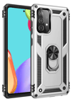Samsung Galaxy A33 5G Kılıf Sofya Yüzüklü Silikon Kapak - Gümüş