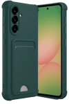 Samsung Galaxy A36 Kılıf Kelvin Kartvizitli Silikon - Koyu Yeşil