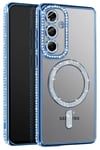 Samsung Galaxy A37 5G Joke Simli Magneticsafe Kılıf - Mavi