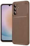 Samsung Galaxy A57 5G Auto Focus Karbon Kapak - Kahverengi