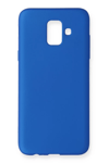Samsung Galaxy A6 2018 Kılıf First Silikon - Mavi