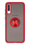 Samsung Galaxy A70 Kılıf Montreal Yüzüklü Silikon Kapak - Kırmızı