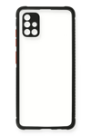 Samsung Galaxy A71 Kılıf Miami Şeffaf Silikon - Siyah