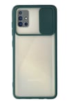 Samsung Galaxy A71 Kılıf Palm Buzlu Kamera Sürgülü Silikon - Yeşil