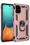 Samsung Galaxy A71 Kılıf Sofya Yüzüklü Silikon Kapak - Rose