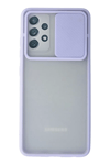 Samsung Galaxy A72 Kılıf Palm Buzlu Kamera Sürgülü Silikon - Lila