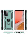 Samsung Galaxy A72 Kılıf Sofya Yüzüklü Silikon Kapak - Yeşil
