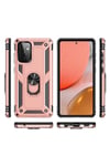 Samsung Galaxy A72 Kılıf Sofya Yüzüklü Silikon Kapak - Rose