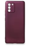 Samsung Galaxy A91 / S10 Lite Kılıf First Silikon - Mürdüm