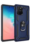 Samsung Galaxy A91 / S10 Lite Kılıf Sofya Yüzüklü Silikon Kapak - Lacivert