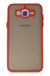 Samsung Galaxy J7 Kılıf Montreal Silikon Kapak - Kırmızı
