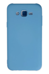 Samsung Galaxy J7 Kılıf Nano içi Kadife Silikon - Mavi
