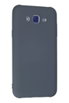 Samsung Galaxy J7 Kılıf Nano içi Kadife Silikon - Gri