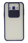 Samsung Galaxy J7 Kılıf Palm Buzlu Kamera Sürgülü Silikon - Lacivert