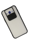 Samsung Galaxy J7 Kılıf Palm Buzlu Kamera Sürgülü Silikon - Siyah