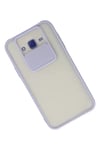 Samsung Galaxy J7 Kılıf Palm Buzlu Kamera Sürgülü Silikon - Lila
