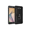 Samsung Galaxy J7 Kılıf Sofya Yüzüklü Silikon Kapak - Siyah