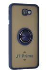 Samsung Galaxy J7 Prime Kılıf Montreal Yüzüklü Silikon Kapak - Lacivert