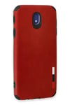 Samsung Galaxy J7 Pro / J730 Kılıf Loop Deri Silikon - Kırmızı
