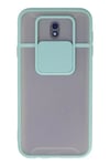 Samsung Galaxy J7 Pro / J730 Kılıf Palm Buzlu Kamera Sürgülü Silikon - Turkuaz