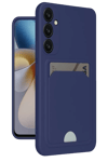 Samsung Galaxy M15 Kelvin Kartvizitli Silikon - Lacivert