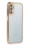 Samsung Galaxy M23 Kılıf Lensli Silikon - Gold