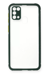Samsung Galaxy M31 Kılıf Miami Şeffaf Silikon - Koyu Yeşil