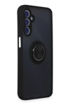 Samsung Galaxy M34 5G Kılıf Montreal Yüzüklü Silikon Kapak - Siyah