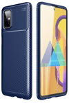 Samsung Galaxy M51 Kılıf Auto Focus Karbon Kapak - Lacivert