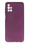 Samsung Galaxy M51 Kılıf First Silikon - Mürdüm