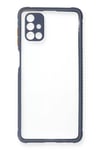 Samsung Galaxy M51 Kılıf Miami Şeffaf Silikon - Gri