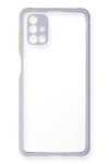 Samsung Galaxy M51 Kılıf Miami Şeffaf Silikon - Lila
