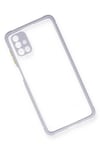 Samsung Galaxy M51 Kılıf Miami Şeffaf Silikon - Lila