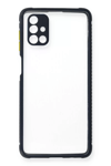 Samsung Galaxy M51 Kılıf Miami Şeffaf Silikon - Lacivert