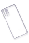 Samsung Galaxy M51 Kılıf Miami Şeffaf Silikon - Lila