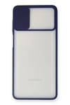 Samsung Galaxy M51 Kılıf Palm Buzlu Kamera Sürgülü Silikon - Lacivert